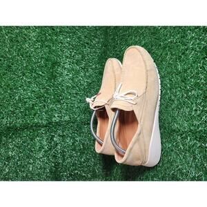 OluKai Ka'a Driver Man's Slip-on Leather Sneakers Shoes Sand Tan Size 10.5